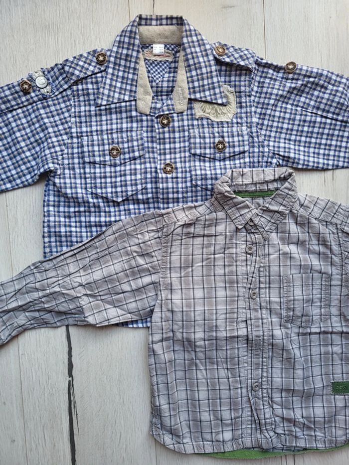 Lot de 2 chemises à carreaux garçon 3ans