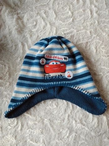 Bonnet doublé Garçon 24/36 mois Cars Flash Mc Queen Disney