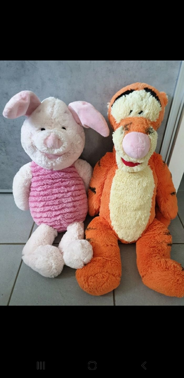 2 peluche géantes Disney porcinet tigrou - photo numéro 2