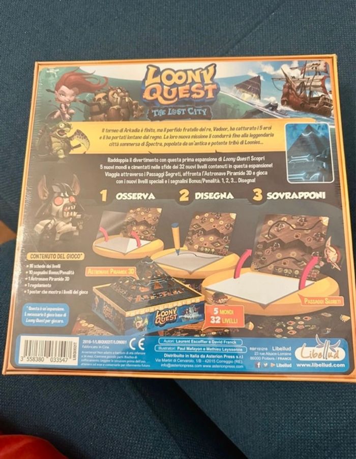 NEUF sous blister Loony Quest The Lost City jeu société 5 mondes 32 niveaux italien - photo numéro 2