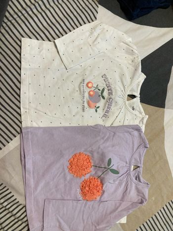 Lot de 2 tee shirt manches longues Bébé fille
