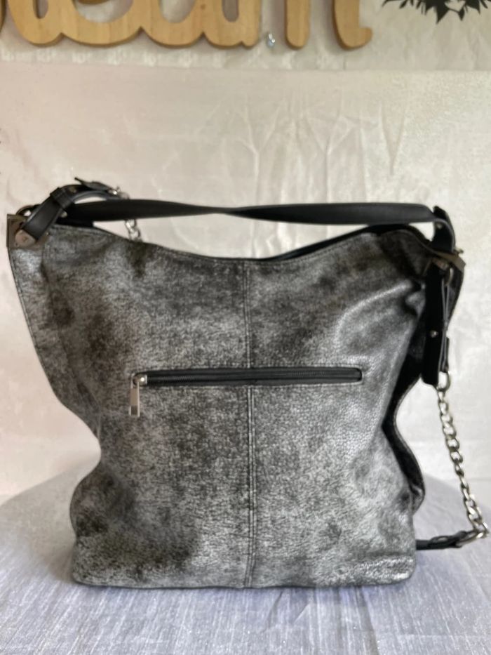 Sac Adopt’ gris métallique - Comme neuf - photo numéro 5