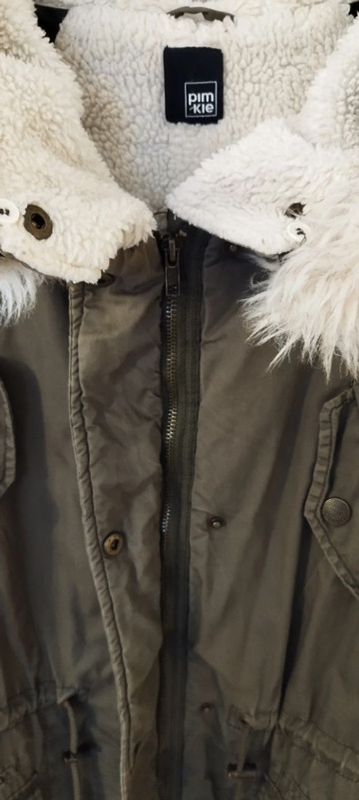 Manteau, parka avec capuche fourrure. Pinkie. Très bon état - photo numéro 5