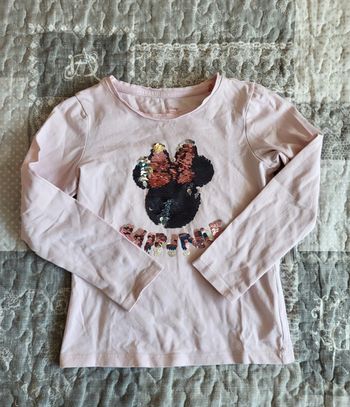 Tee shirt rose minnie 4 ans
