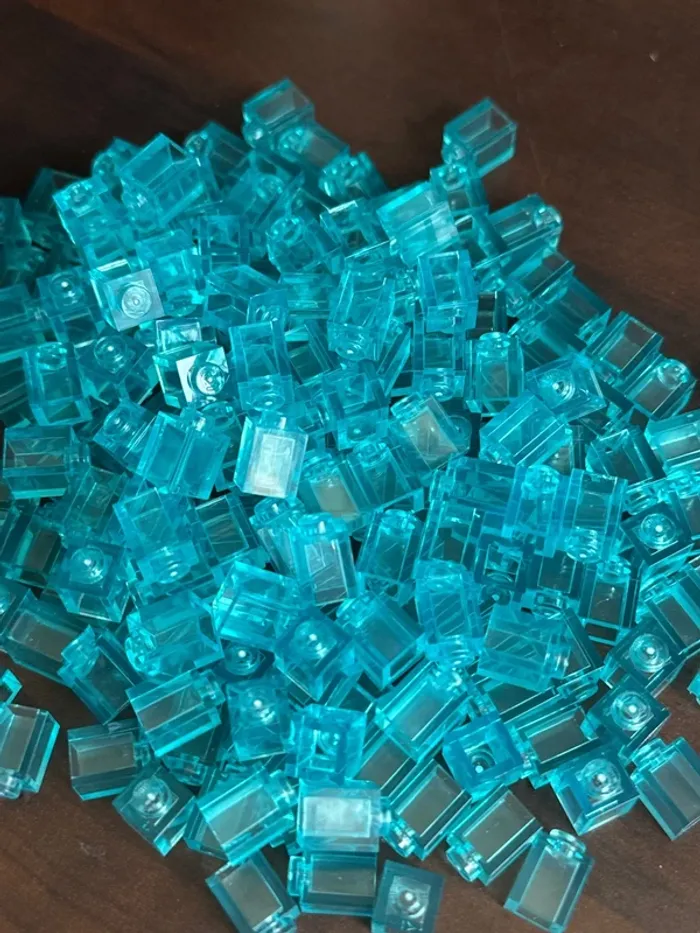 50 Brick Lego  1 x 1 ref 3005 Trans-light Blue - photo numéro 2