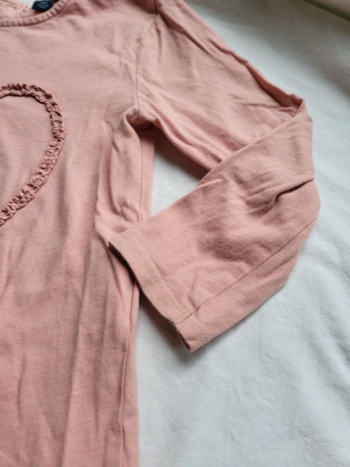 T-shirt manches longues cœur 4 ans - photo numéro 3