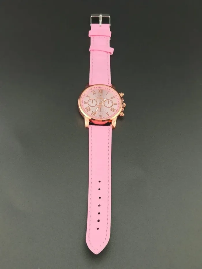 Montre rose clair, style classique vintage - photo numéro 3