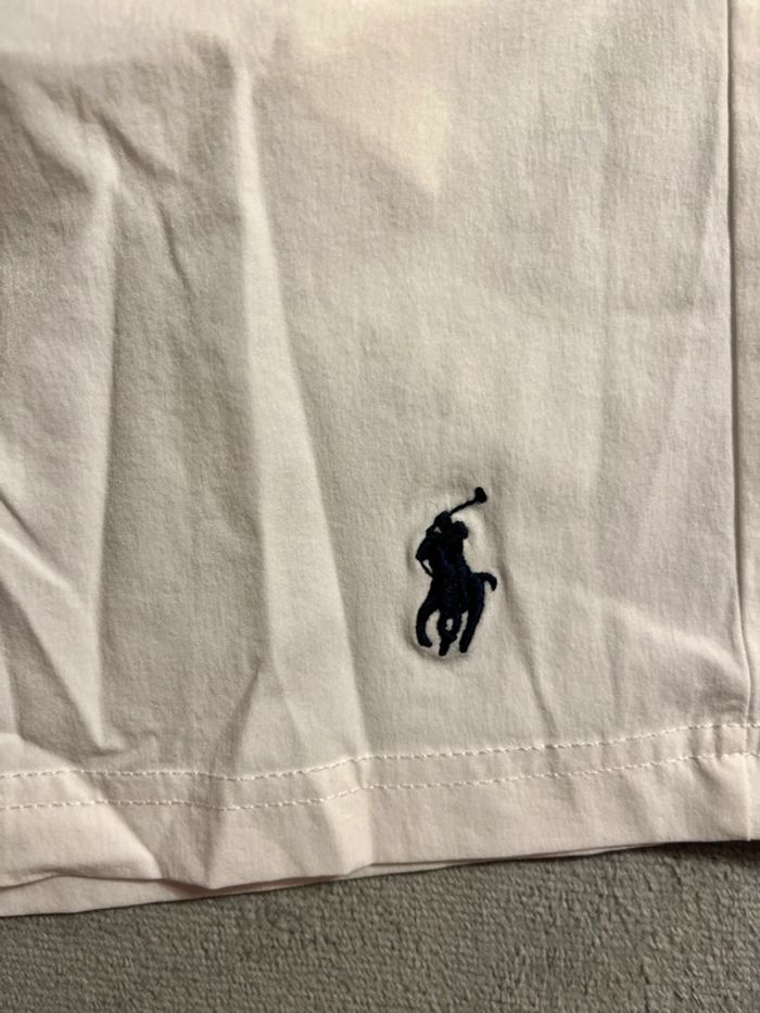 Short Ralph Lauren White Embroidered Black Poney – Taille L - photo numéro 2