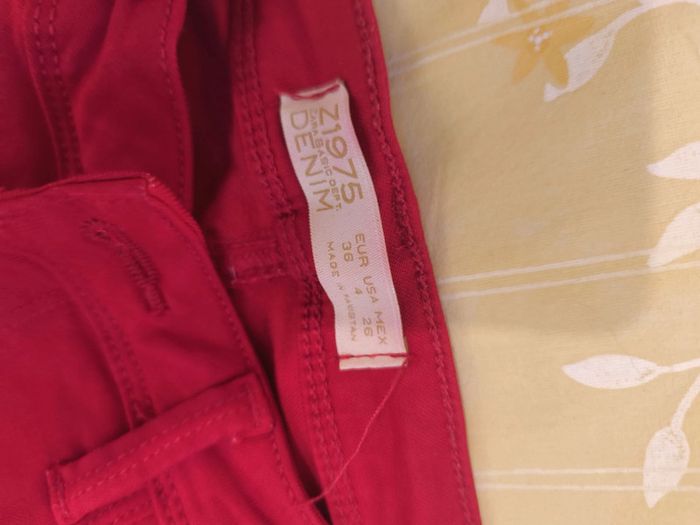 Pantalon Zara Z1975 Femme Taille 36 Rouge - photo numéro 2