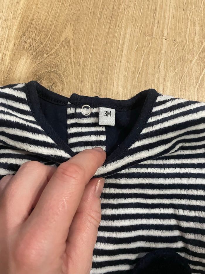 Ensemble velours haut + pantalon velours nounours comme neuf 3 mois - photo numéro 3