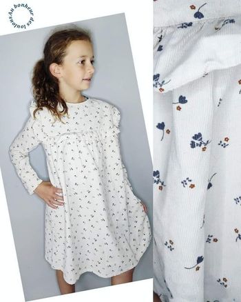 10 ans robe cotelée