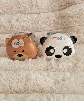Lot de 2 boîtes à gouter motif ourson et panda 🐼 Melii Neufs