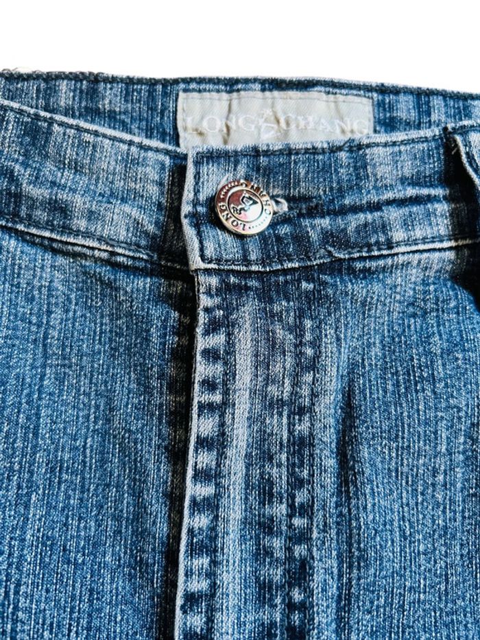 💙🌿Jupe en jean longue brodée bohème vintage 2000 long embroidered denim boho skirt🌿💙 - photo numéro 18