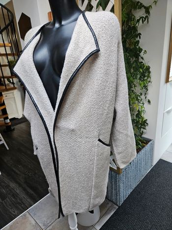 Zara gilet moucheté beige taille M