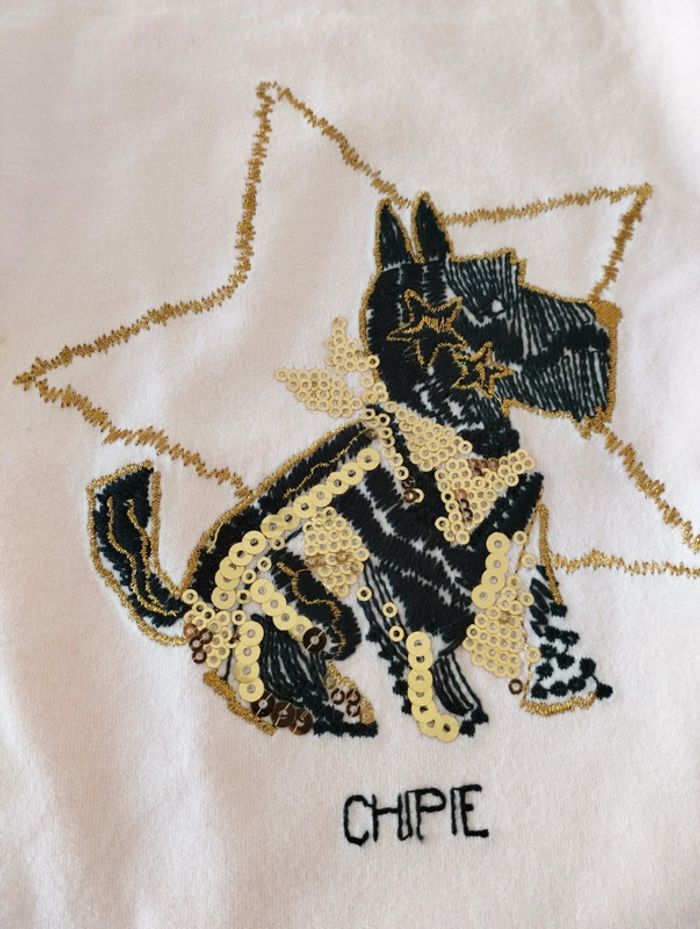 T-shirt manches longues fille rose clair taille 6 mois Chipie - photo numéro 3