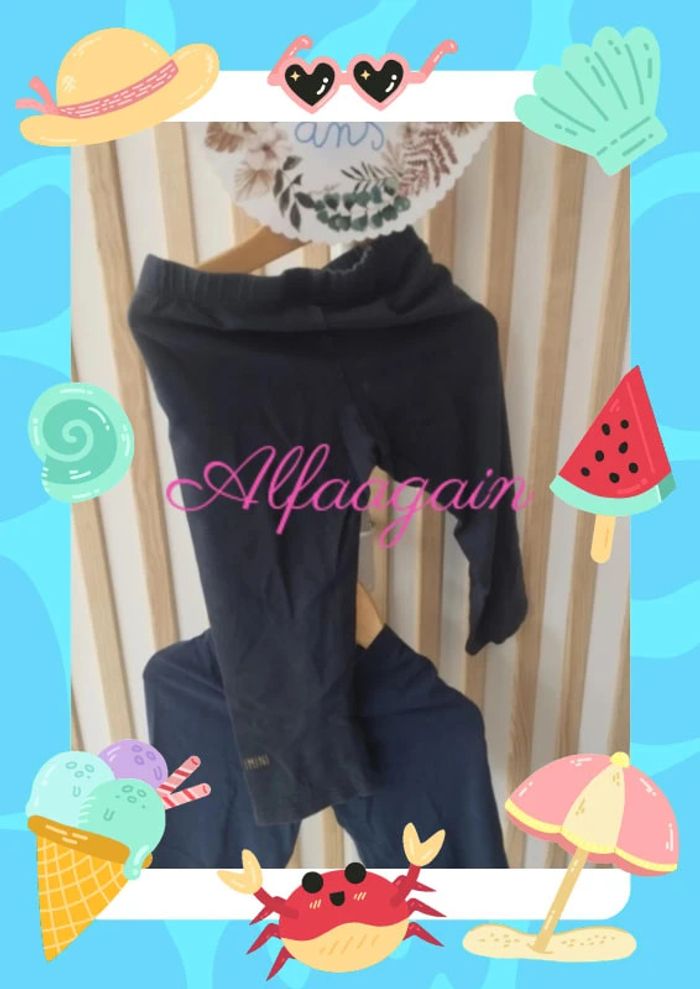 Lot leggings court bleus catimini 8ans - photo numéro 4