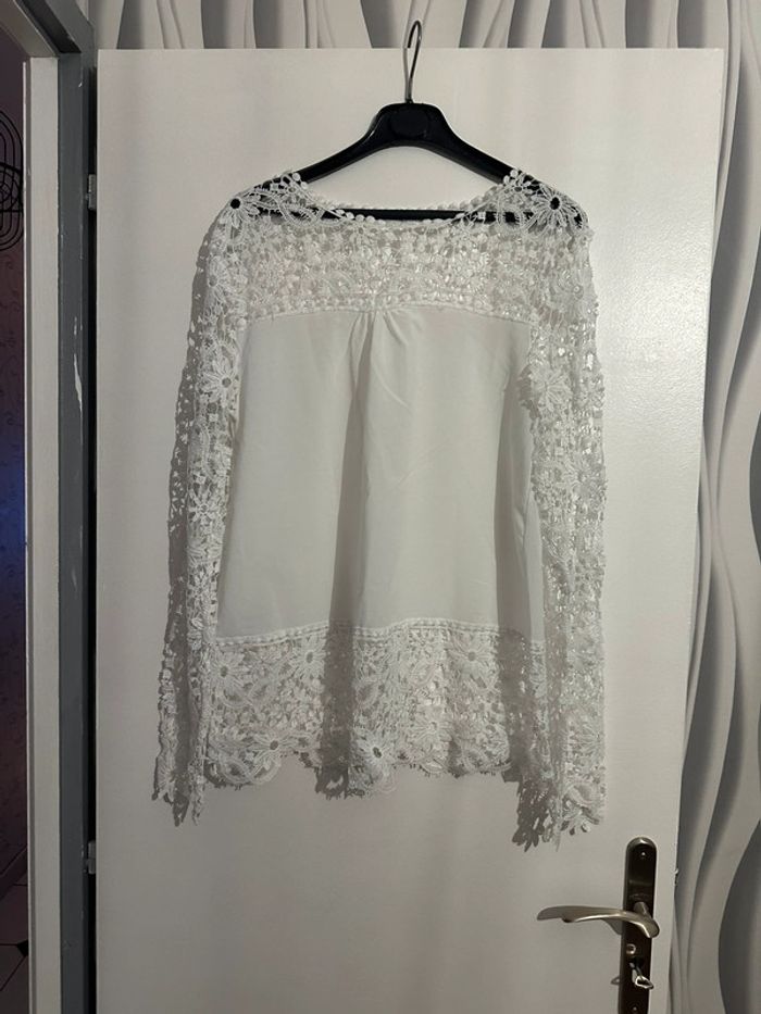 Blouse blanche broderie