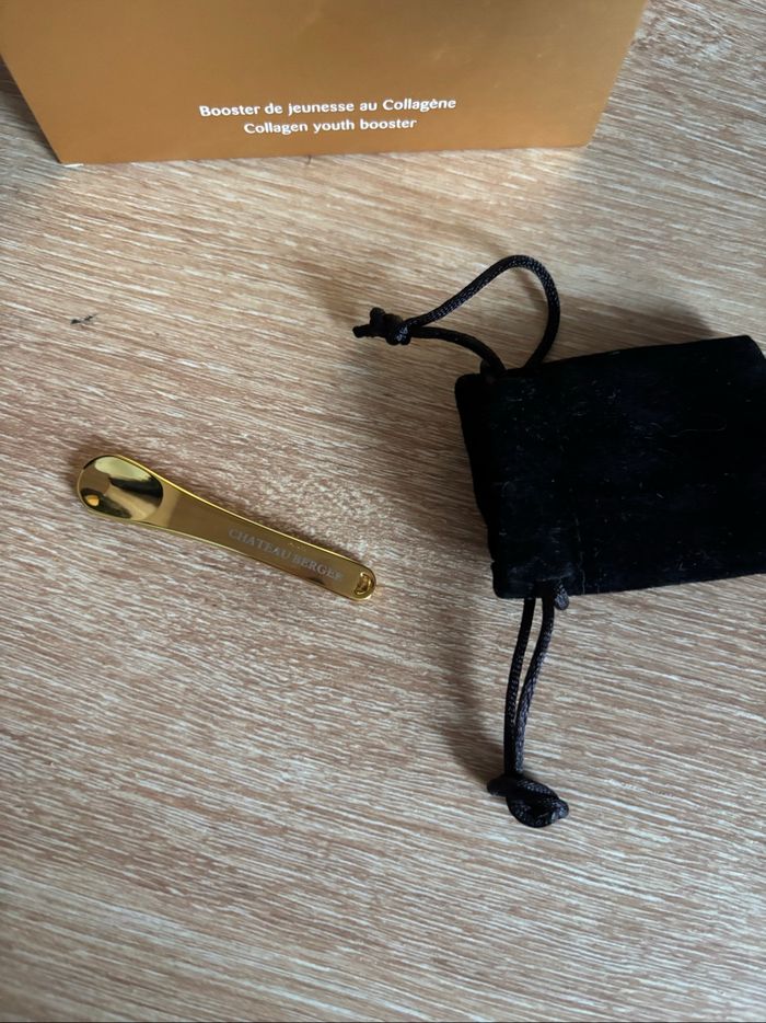 Boîte château berger doré lumière et cuillère doré - photo numéro 2