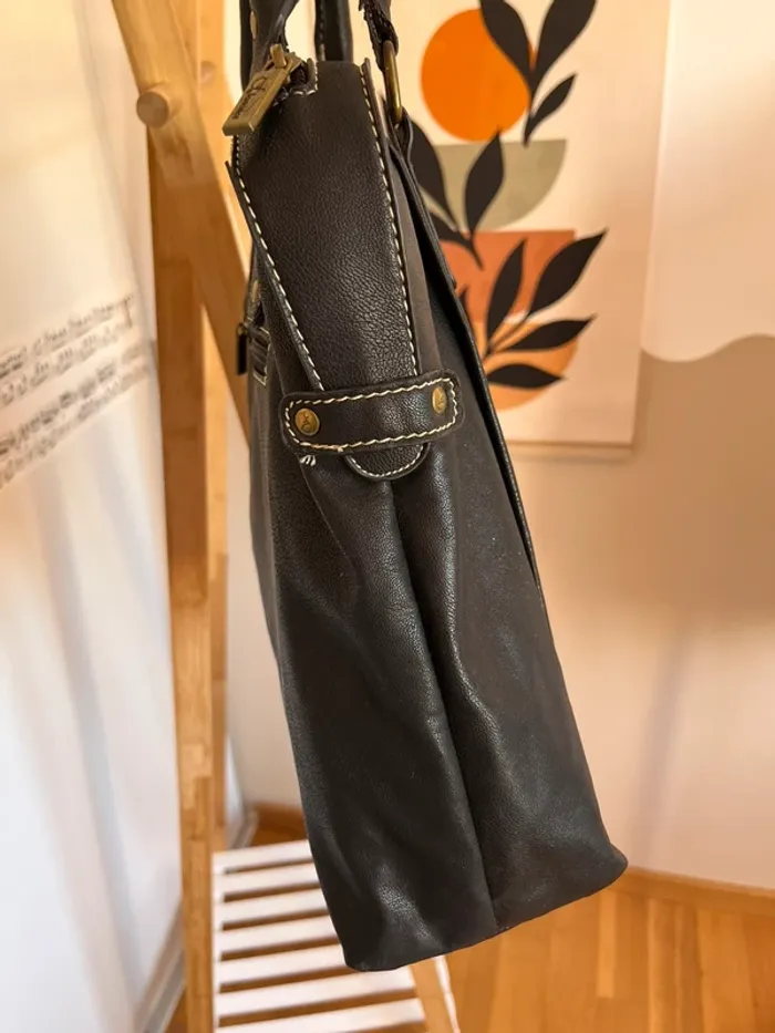Sac noir vintage y2k synthétique en bon état [ref2508SBl158] - photo numéro 6