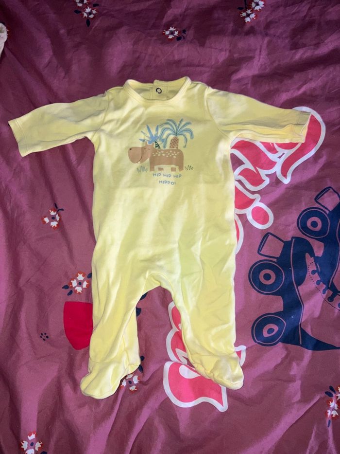 Pyjama jaune 1 mois Gemo