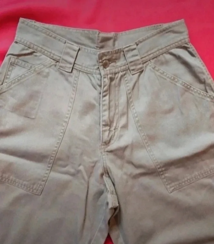 Pantalon kaki jambe large type cargo buggy - photo numéro 5