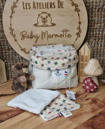 Panière + 10 lingettes lavables