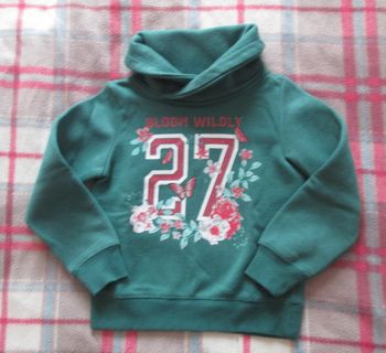 Sweat vert et rouge Dopodopo 5-6 ans