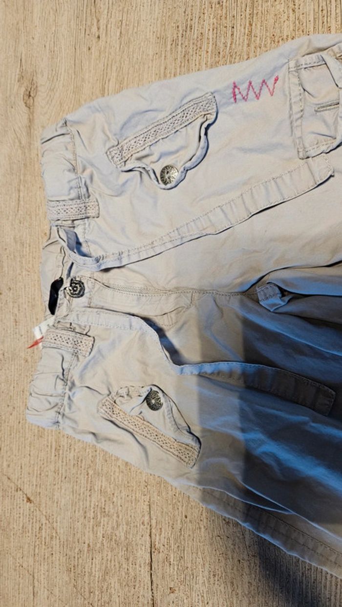 Pantalon en toile gris très clair, léger, Prémaman, 6 ans, nickel - photo numéro 6