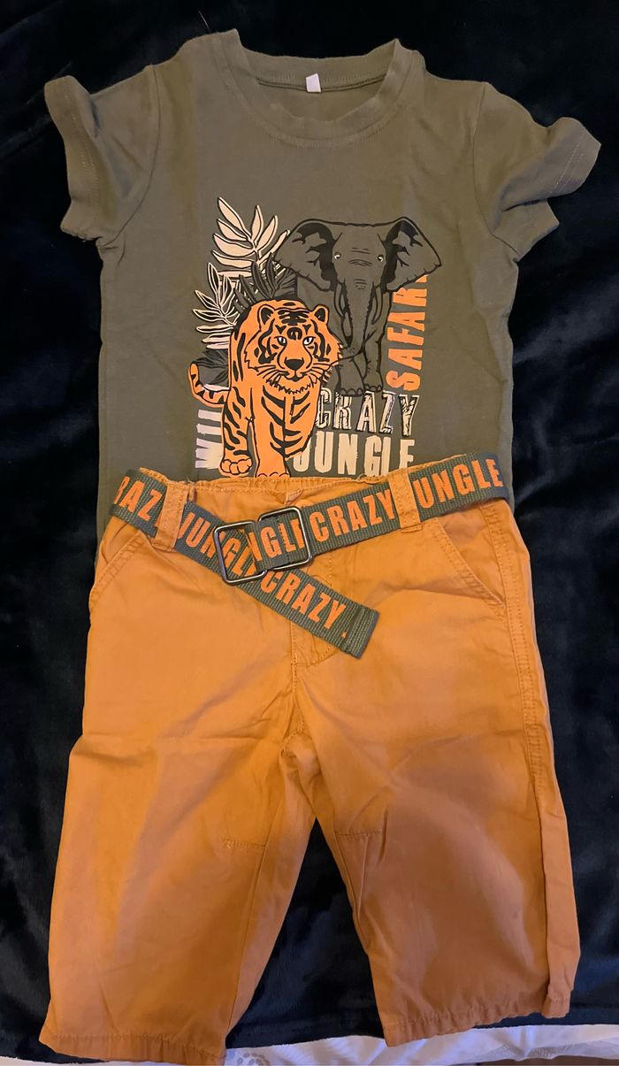 Bermuda et teeshirt 4 ans garçon