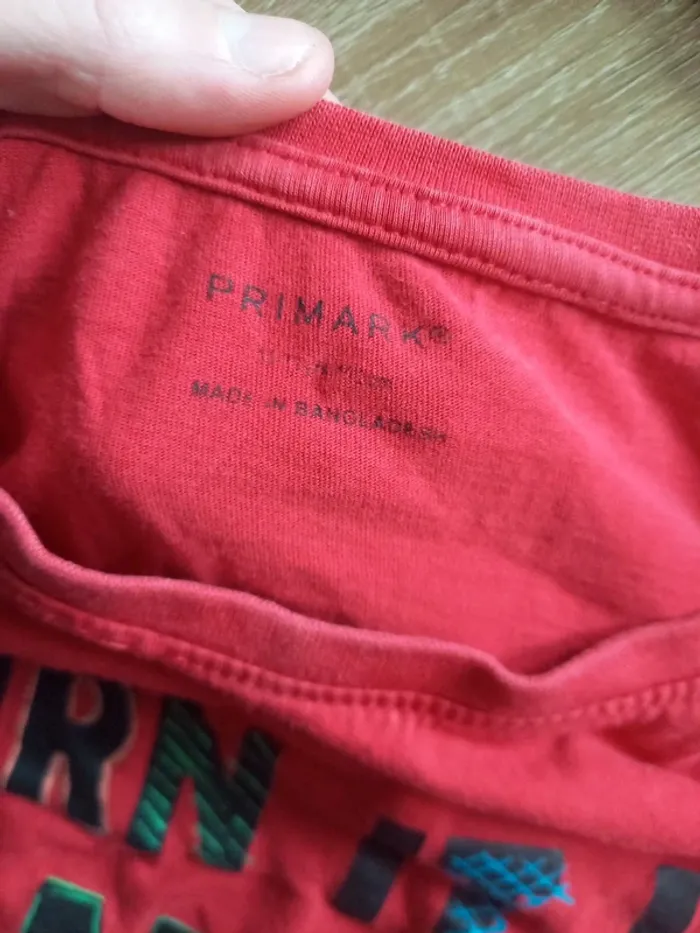 Tee-shirt rouge Primark 11/12 ans - photo numéro 3