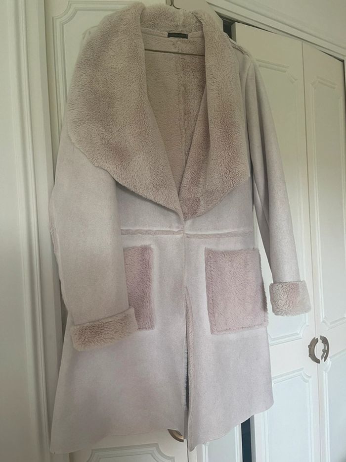 Manteau léger beige rosé