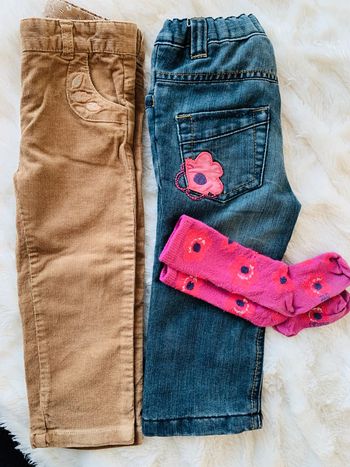 Lot 2 pantalons 18 mois hiver + chaussettes montantes DPAM