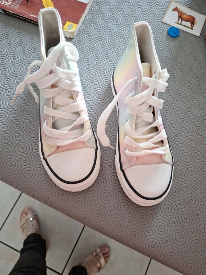 Basket montante paillettes