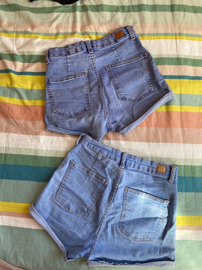 Lot de deux shorts taille haute en jean - photo numéro 4