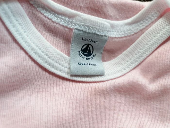 Lot de 3 bodies MC Petit Bateau 12 mois - photo numéro 5
