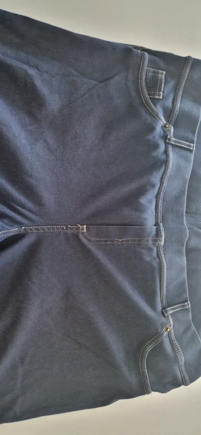 Jegging couleur jean bleu - photo numéro 2