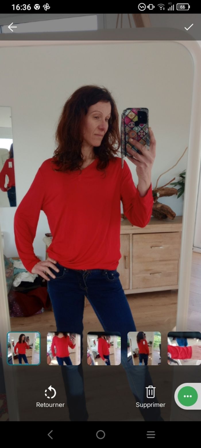 Top fluide 44 rouge c78