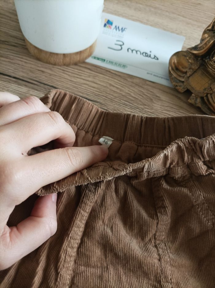 Pantalon sarouel velours garçon 3 mois - photo numéro 3