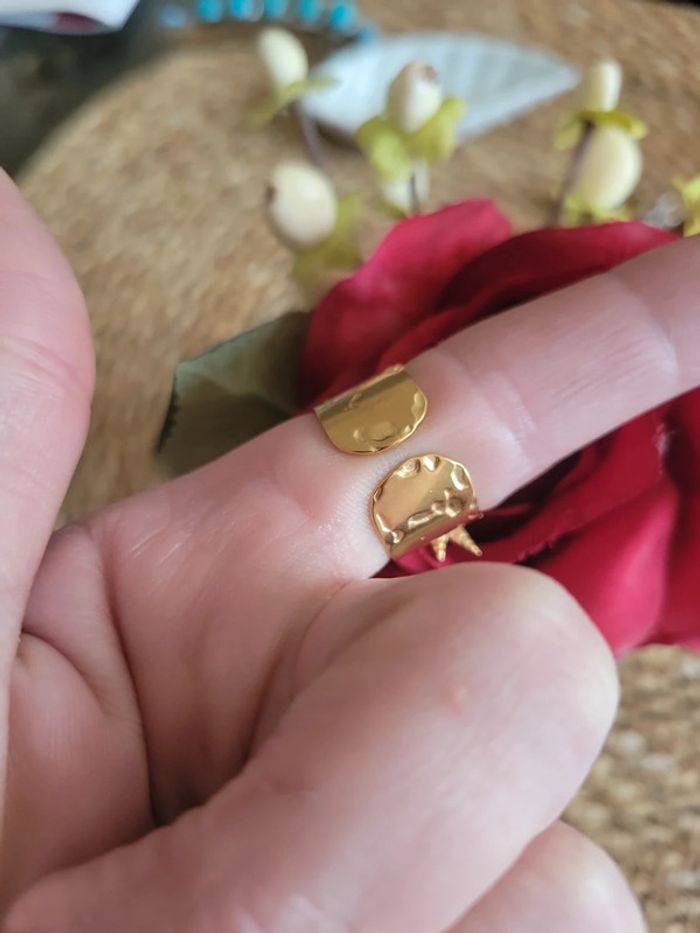 Bague acier gold inoxydable et soleil - photo numéro 4