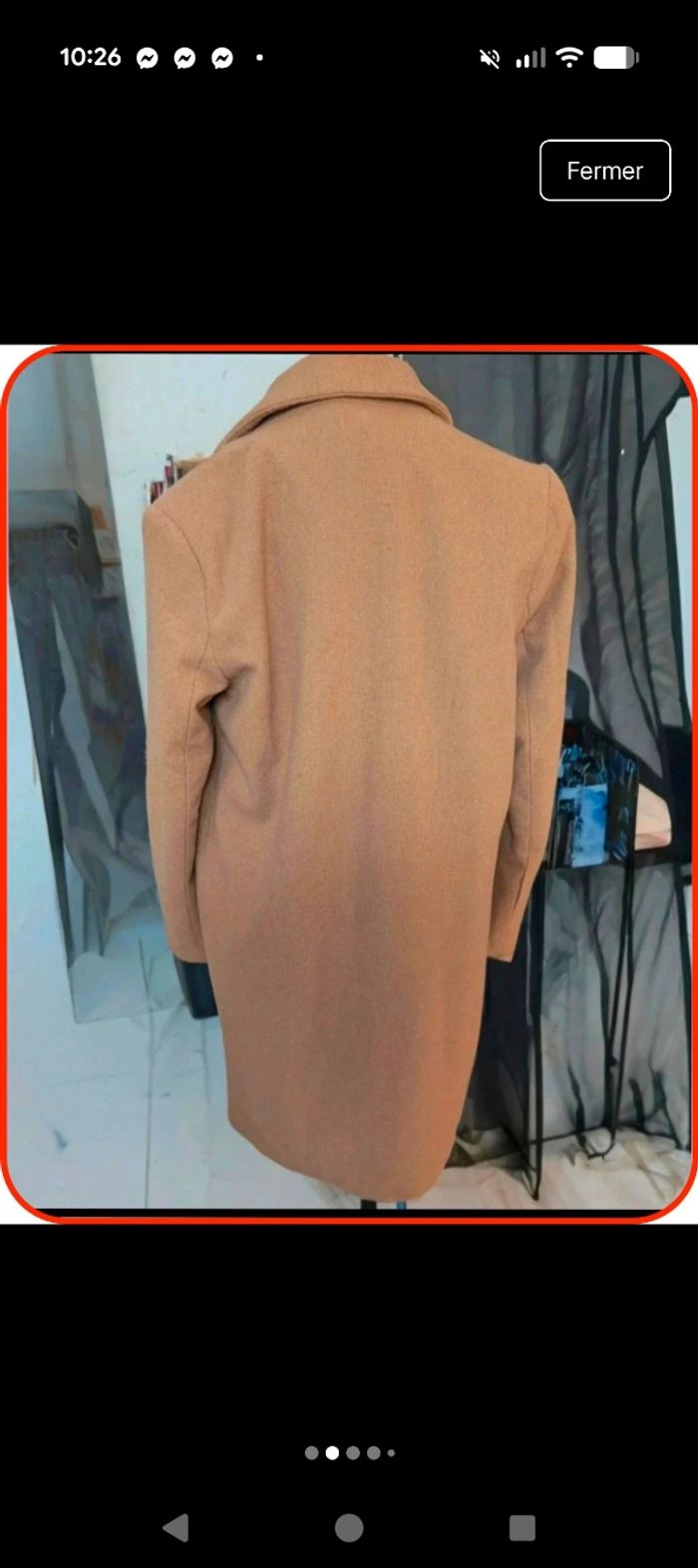 Superbe Manteau Droit Camel de la marque VILA Clothes - photo numéro 2