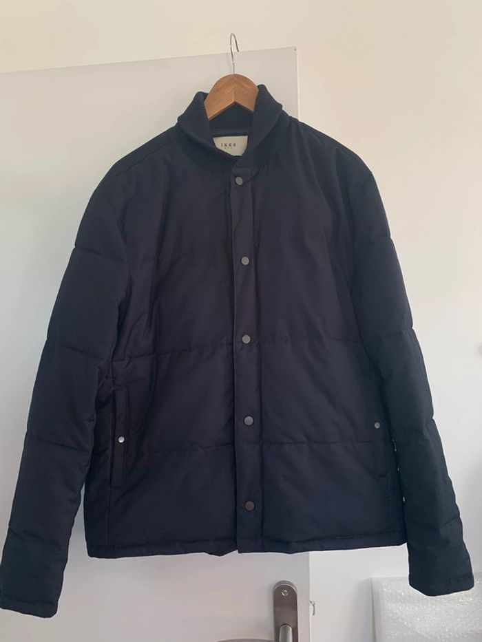 Doudoune mi saison bleue marine - taille L - IKKS - photo numéro 2