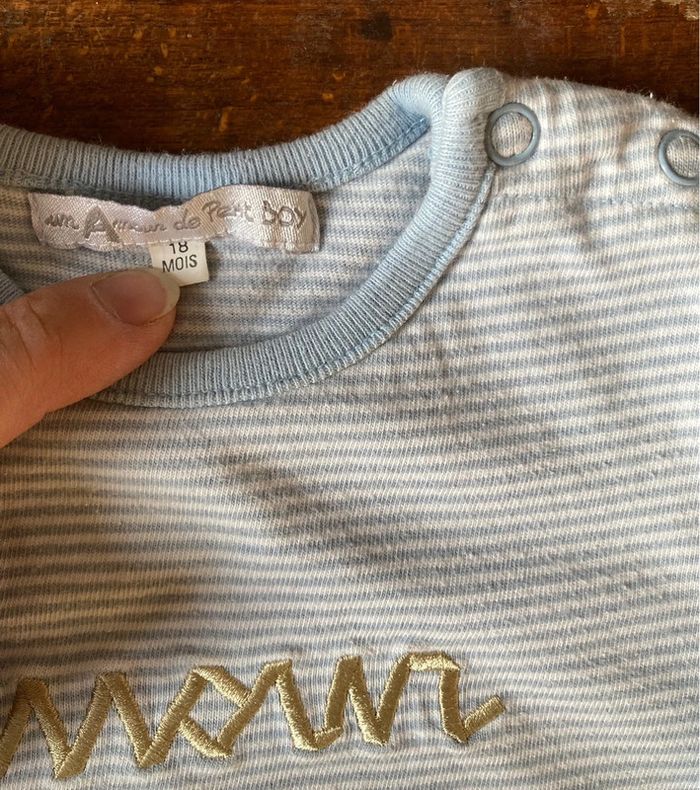 Teeshirt rayé 18 mois Un Amour de Petit Boy - photo numéro 3