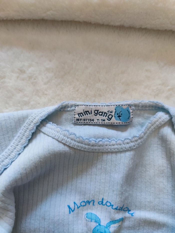 Lot de 3 body manches longues T.1 mois - photo numéro 3