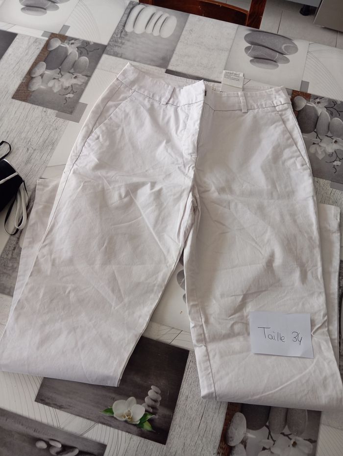 Pantalon blanc taille s
