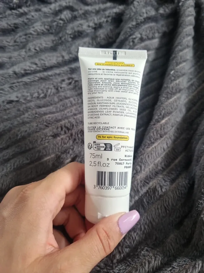 creme en gel nettoyante anti imperfections nideco - photo numéro 2