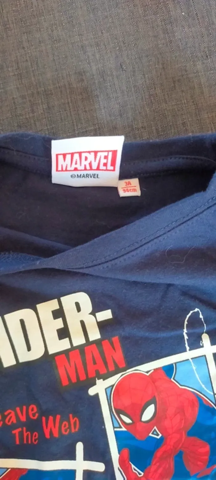 Tee shirt manche longue spiderman - photo numéro 3