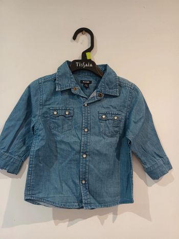 Chemise bleue 12mois