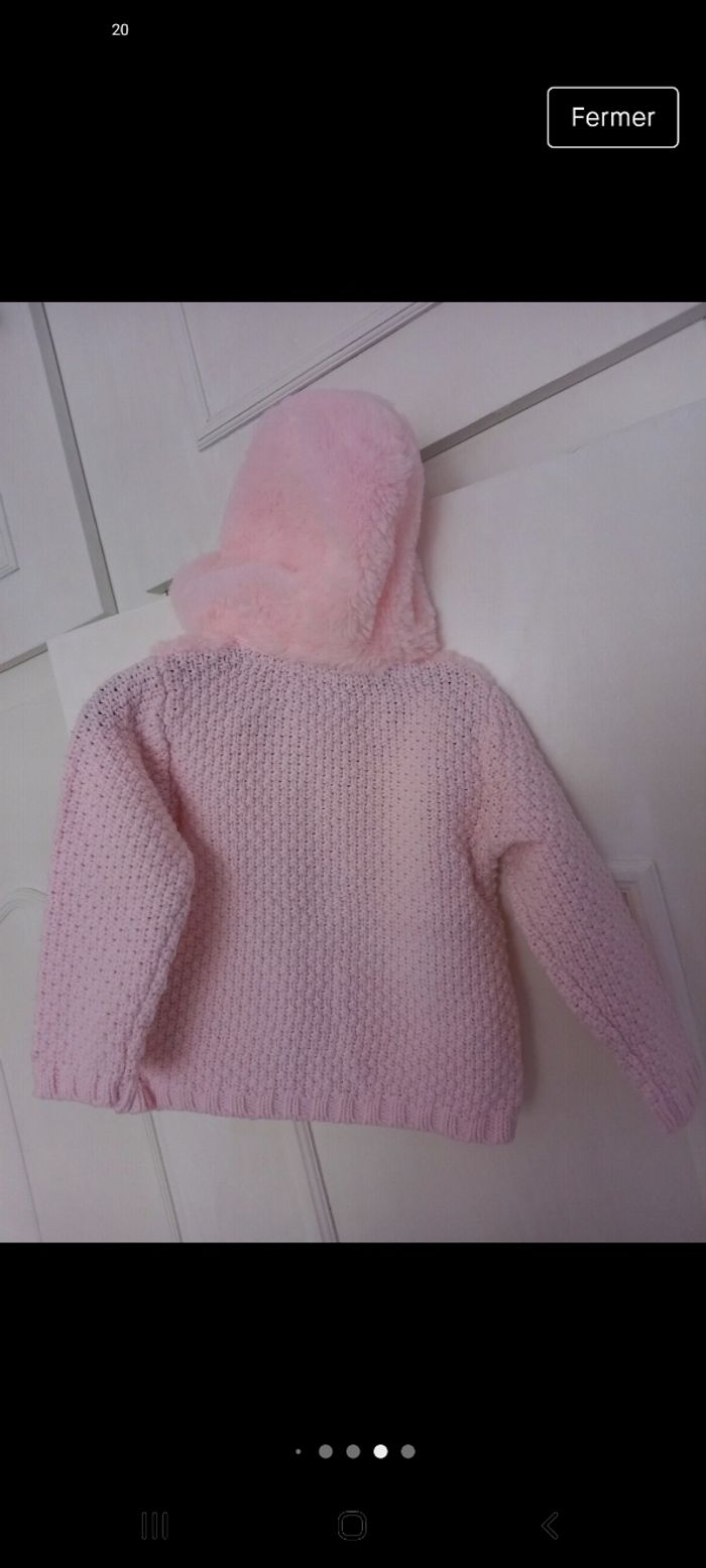 Veste fourrure rose 9-12mois - photo numéro 4