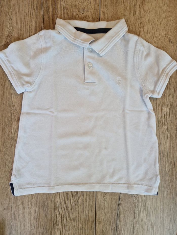 Polo blanc garçon 4 ans Okaidi - photo numéro 2
