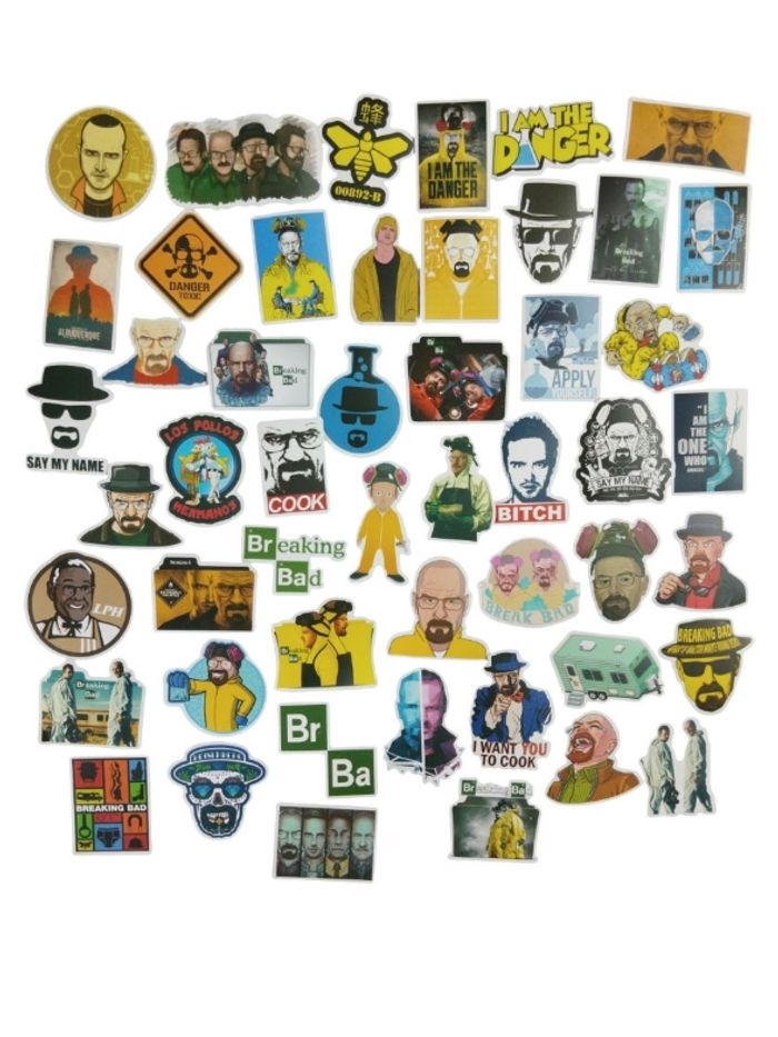 Set 50 stickers autocollants Breaking Bad